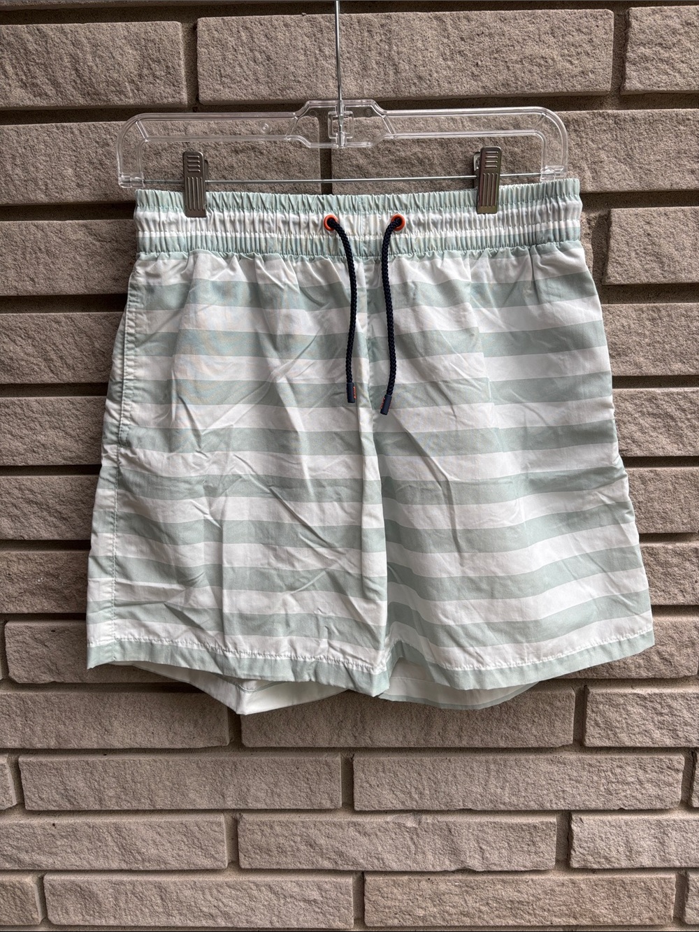 Swims Men's Mint & White Striped Swim Trunks SzM